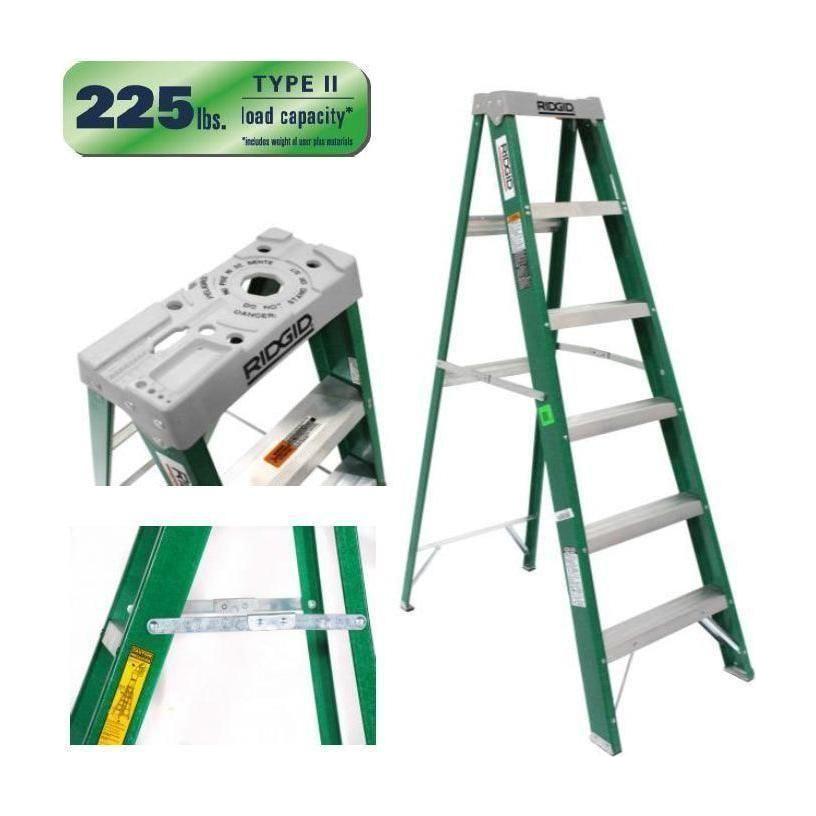 Ridgid Fiberglass Industrial A-type  Ladder Secondary image