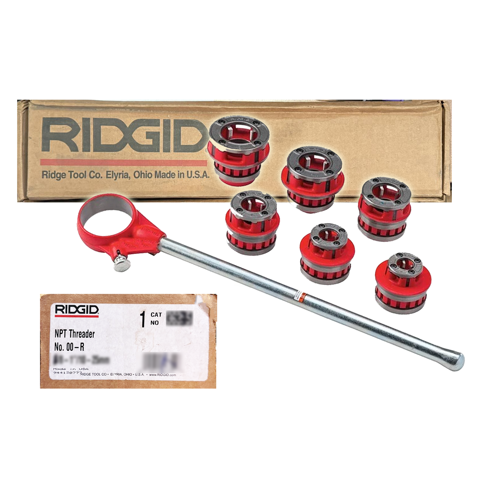 Ridgid 00-R DropHead Ratchet Threader / Manual Pipe Threader Set - ToolsSavvy.ph