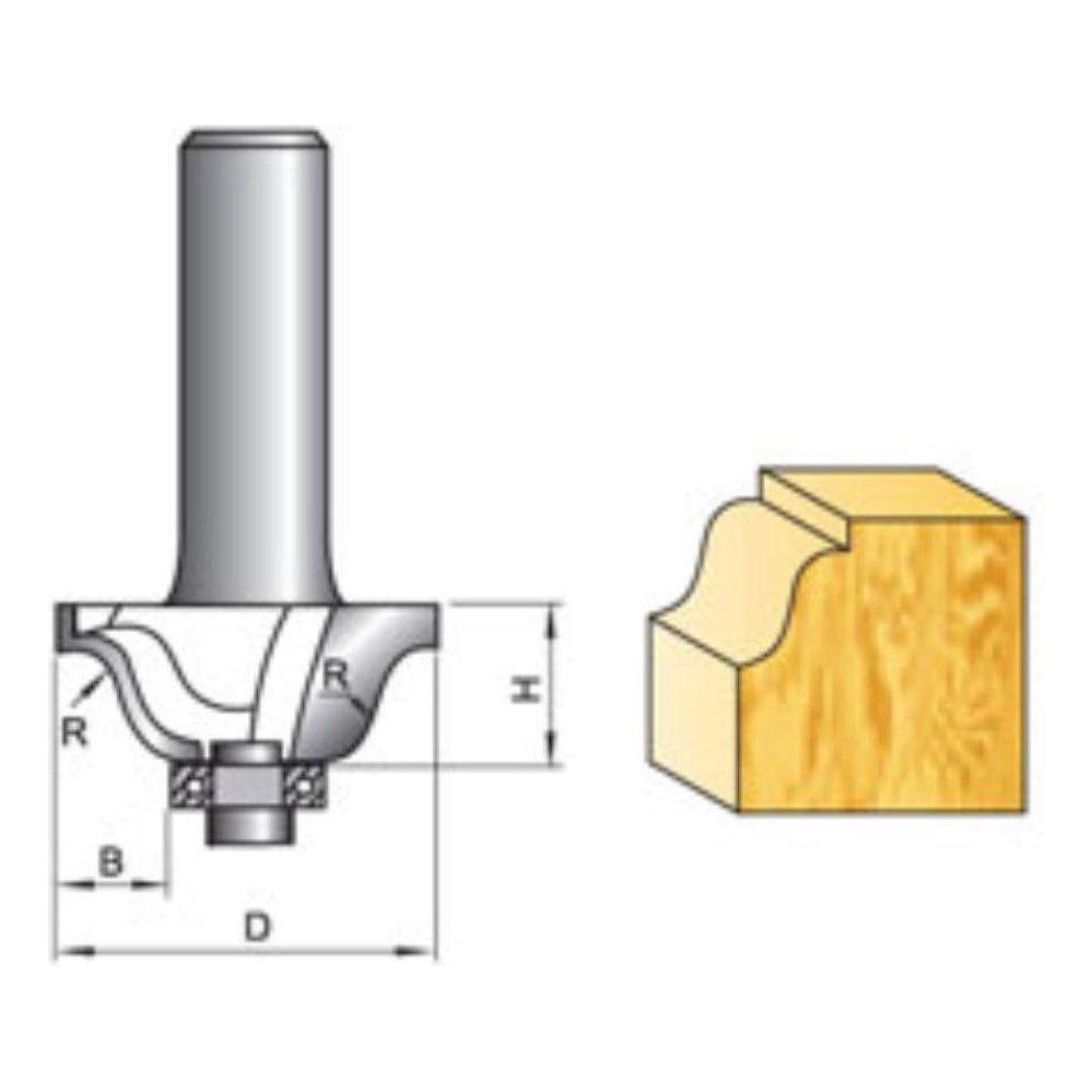 Tatara Roman Ogee Router Bit with Bearing - Goldpeak Tools PH Tatara Main image
