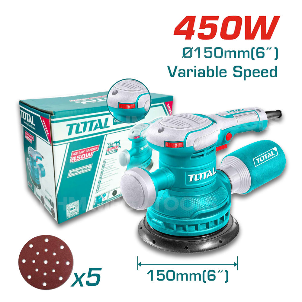 Total TTF2061506 Rotary Sander 6" 450W - ToolsSavvy.ph
