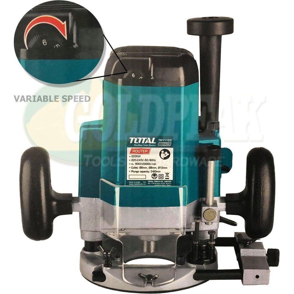 Total TR11122 Plunge Router (Variable Speed) - Goldpeak Tools PH Total Main image