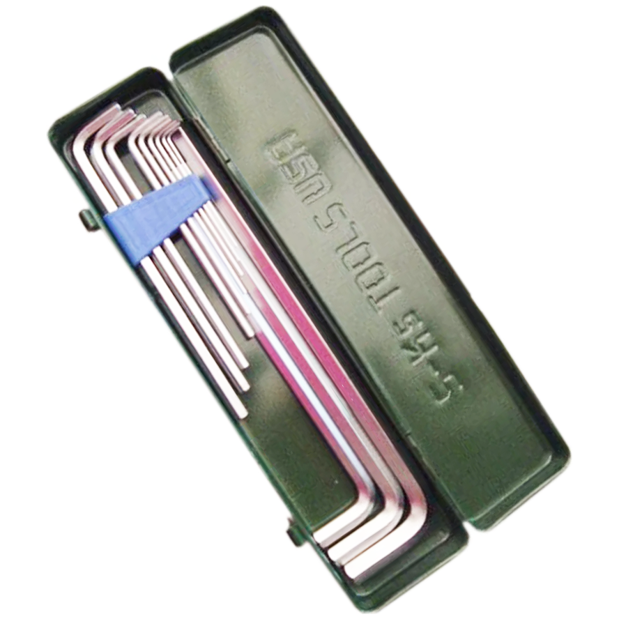 S-Ks Extra Long Arm Allen Wrench Set with Metal Case (Chrome) | SKS by KHM Megatools Corp. Main image