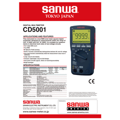 Sanwa CD5001 Digital Multimeter with True RMS and EF Sensing