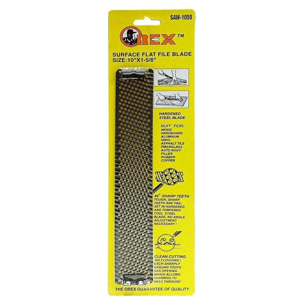 Orex SAW-1050 Surface Flat File Blade / Flexible Surform File 10" - KHM Megatools Corp. Main image