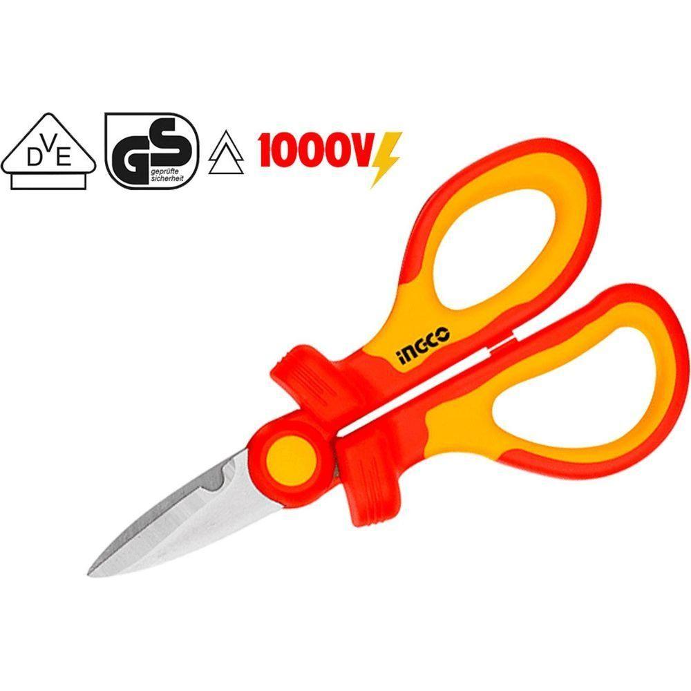 Ingco Insulated Industrial Scissors with Stainless Blade 1000V - KHM Megatools Corp. Main image
