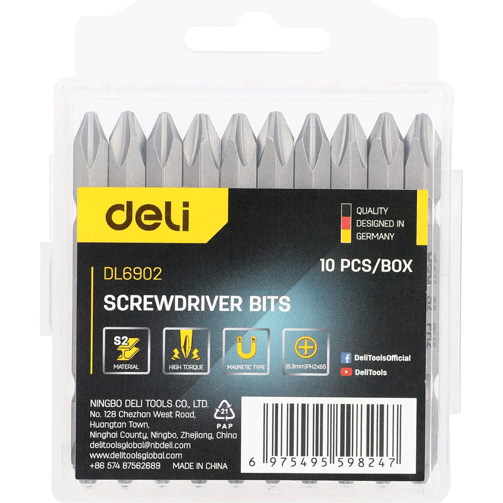 Deli EDL6902-6903 High Torque Screwdriver Bit | Deli by KHM Megatools Corp. Main image