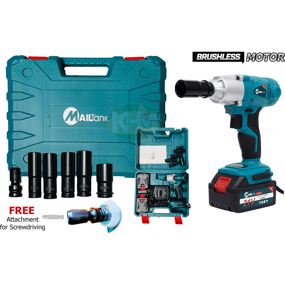 Mailtank SH363 21V Cordless Impact Wrench 1/2" Drive (Brushless) - KHM Megatools Corp.