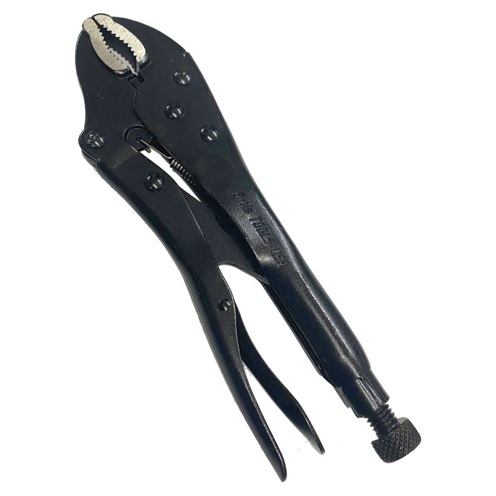 S-Ks 10AFNW-BLACK Vise Grip Locking Pliers 10" Curved Jaw with Wire Cutter (Black Finish) | SKS by KHM Megatools Corp. Main image