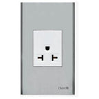 Omni SP1-WA-PK Aircon Tandem Outlet in Stainless Plate 20A (Wide Series) | Omni by KHM Megatools Corp.