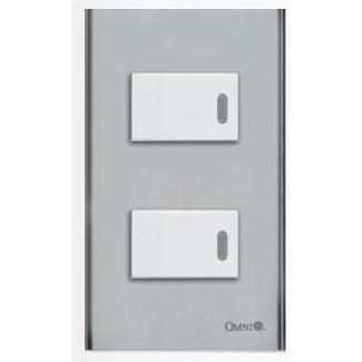 Omni SP2-S14-PK 2pc 1-Way Illuminated Switch in Stainless Plate 16A (Wide Series) | Omni by KHM Megatools Corp.