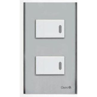 Omni SP2-S14-PK 2pc 1-Way Illuminated Switch in Stainless Plate 16A (Wide Series) | Omni by KHM Megatools Corp. Main image