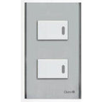Omni SP2-S14-PK 2pc 1-Way Illuminated Switch in Stainless Plate 16A (Wide Series) | Omni by KHM Megatools Corp.