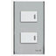Omni SP2-S14-PK 2pc 1-Way Illuminated Switch in Stainless Plate 16A (Wide Series) | Omni by KHM Megatools Corp.