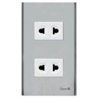 Omni SP2-WU-PK Universal Outlet in Stainless Plate 16A (Wide Series) | Omni by KHM Megatools Corp.