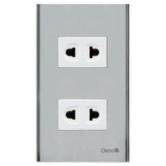 Omni SP2-WU-PK Universal Outlet in Stainless Plate 16A (Wide Series) | Omni by KHM Megatools Corp.
