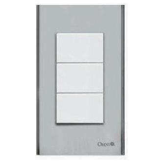 Omni SP3-S13-PK 1-Way Switch in Stainless Plate 16A (Wide Series) | Omni by KHM Megatools Corp. Main image
