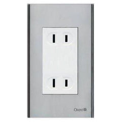Omni SP3-WD-PK Duplex Convenience Outlet in Stainless Plate 16A (Wide Series) | Omni by KHM Megatools Corp.