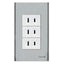 Omni SP3-WR-PK 3pc Regular Convenience Outlet in Stainless Plate 16A (Wide Series) | Omni by KHM Megatools Corp.