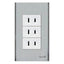 Omni SP3-WR-PK 3pc Regular Convenience Outlet in Stainless Plate 16A (Wide Series) | Omni by KHM Megatools Corp.