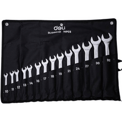 Deli EDL130014B Combination Spanner Set (10mm-32mm) 14pcs