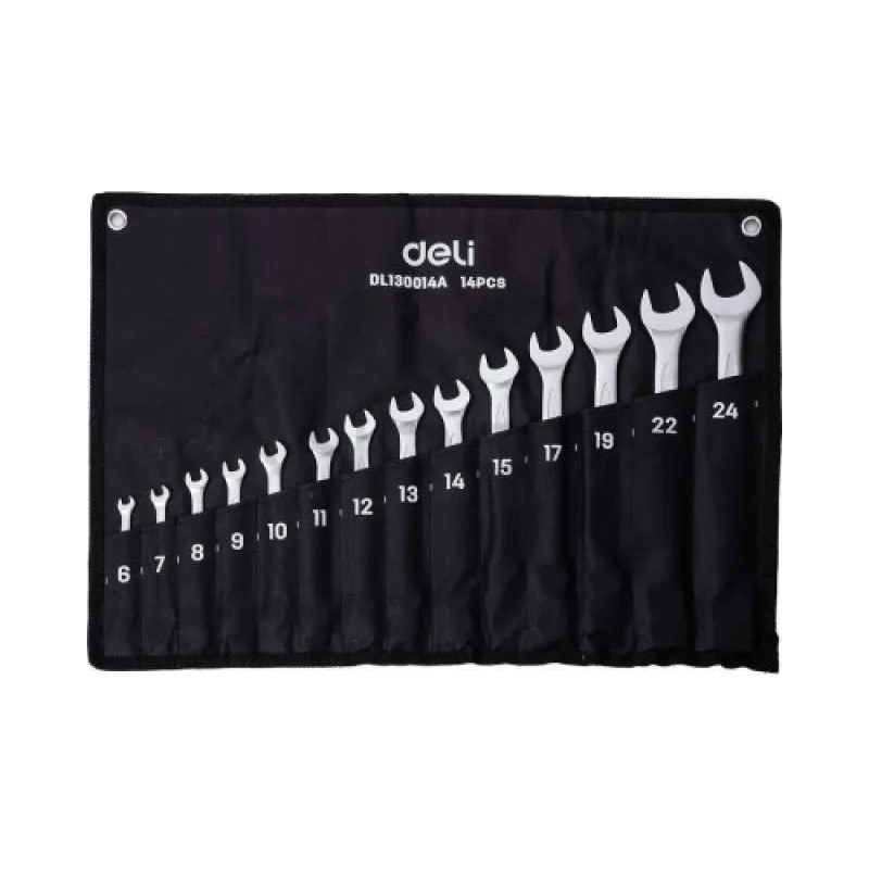 Deli EDL130014A Combination Spanner Set 14pcs