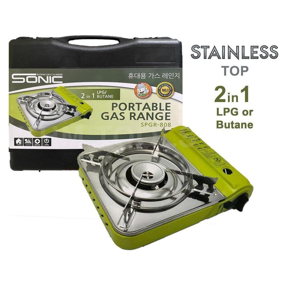 Sonic SPGR-808 2in1 Stainless Portable Gas Range (Butane/LPG) - KHM Megatools Corp. Main image