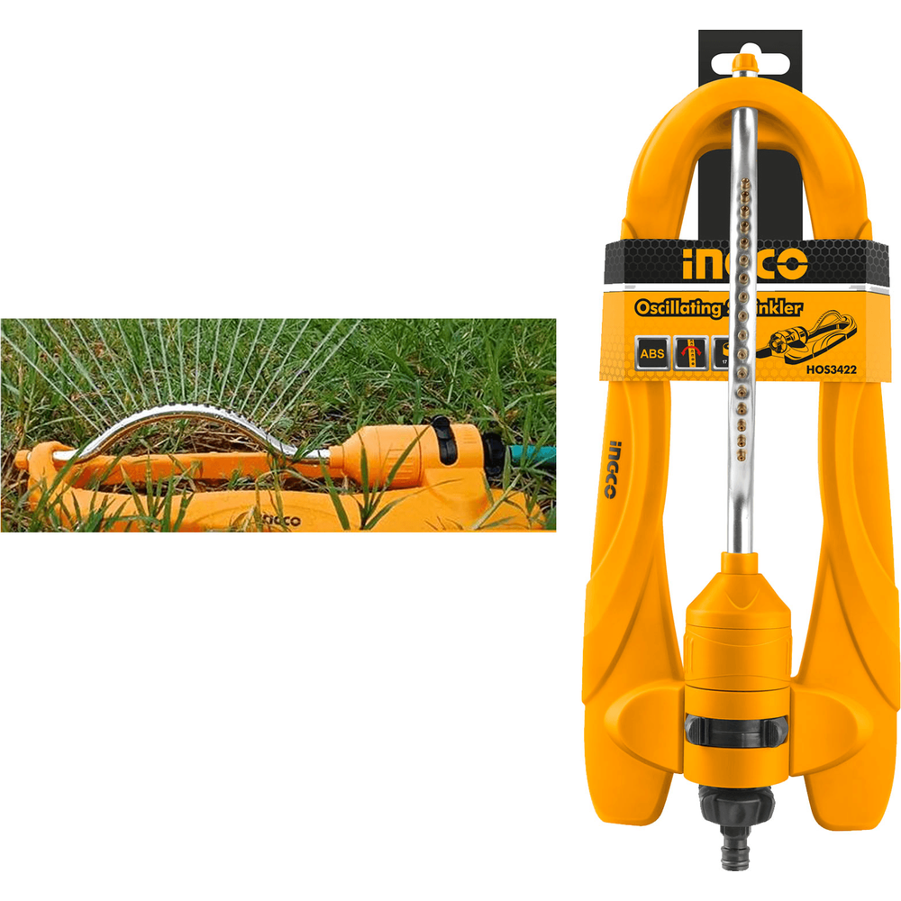 Ingco HOS3422 Oscillating Garden Lawn Sprinkler / Watering Equipment - KHM Megatools Corp. Main image