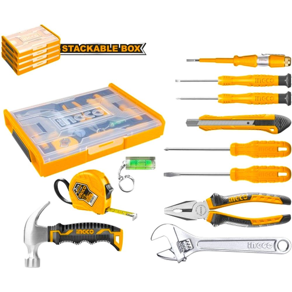 Ingco HKTV01H111 11pcs Household Hand Tools Set - KHM Megatools Corp.