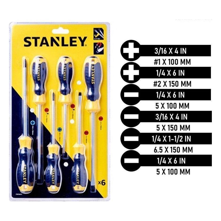 Stanley 65-242 (66-672) Cushion Grip Screwdriver 6 pcs. Set - KHM Megatools Corp. Main image