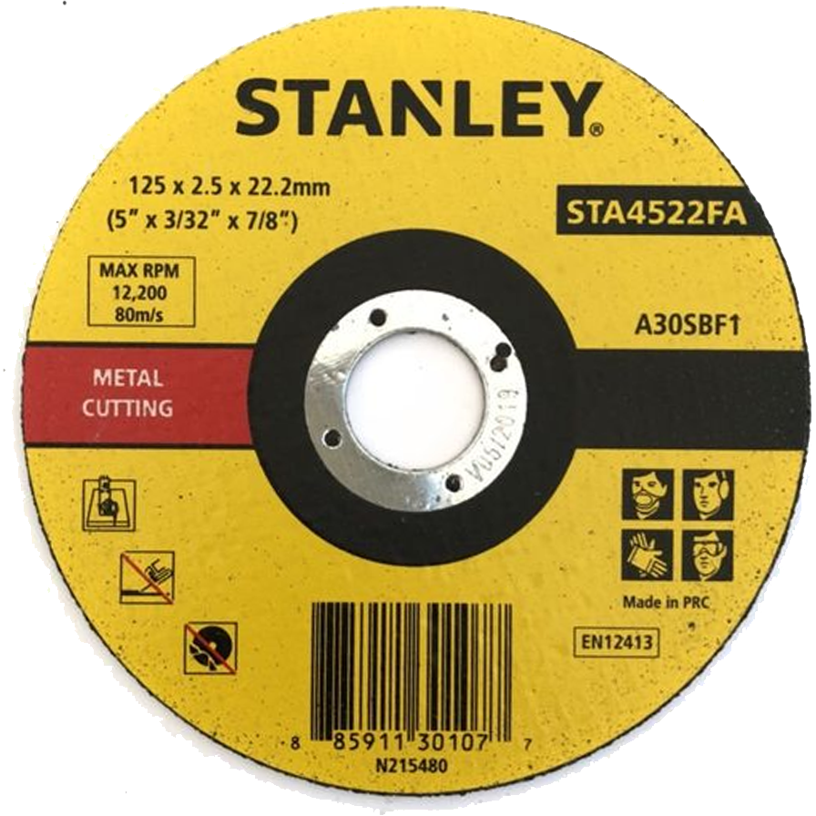 Stanley STA4522FA Cut Off Wheel T1 5" | Stanley by KHM Megatools Corp. Main image
