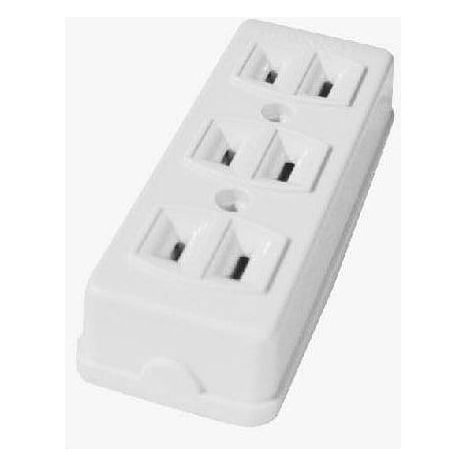 Omni STO-003 Spring Type Outlet 3-Gang 10A 250V | Omni by KHM Megatools Corp. Main image