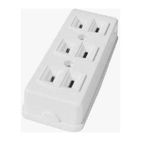 Omni STO-003 Spring Type Outlet 3-Gang 10A 250V | Omni by KHM Megatools Corp. Main image