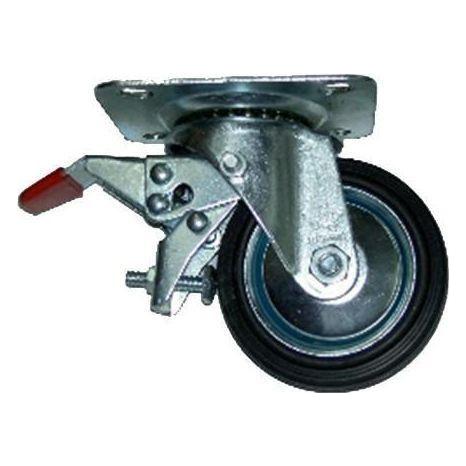 Butterfly #701 Swivel Rubber Caster wth Brake - Goldpeak Tools PH Butterfly Main image