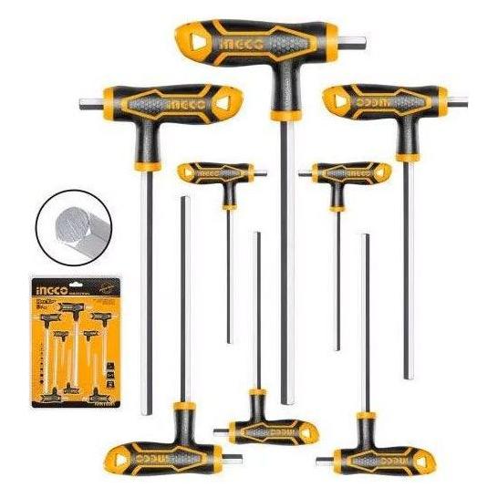 Ingco HHKT8081 8pcs Hex Allen Key Wrench Set (T-Handle) - KHM Megatools Corp. Main image