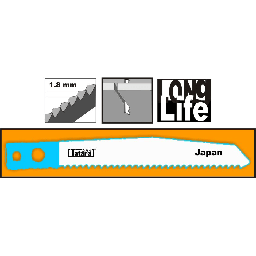Tatara T-No. 2F Jigsaw Blade for Metal - Goldpeak Tools PH Tatara Main image