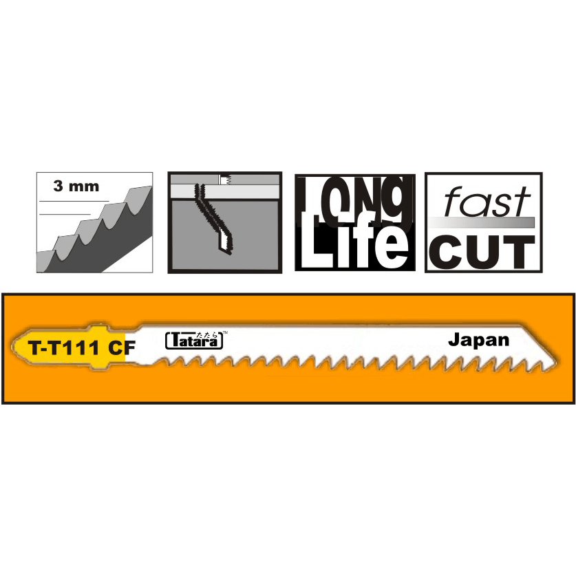 Tatara T-T111CF Jigsaw Blade for Wood - Goldpeak Tools PH Tatara Main image