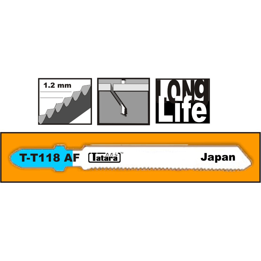 Tatara T-T118AF Jigsaw Blade for Metal - Goldpeak Tools PH Tatara Main image