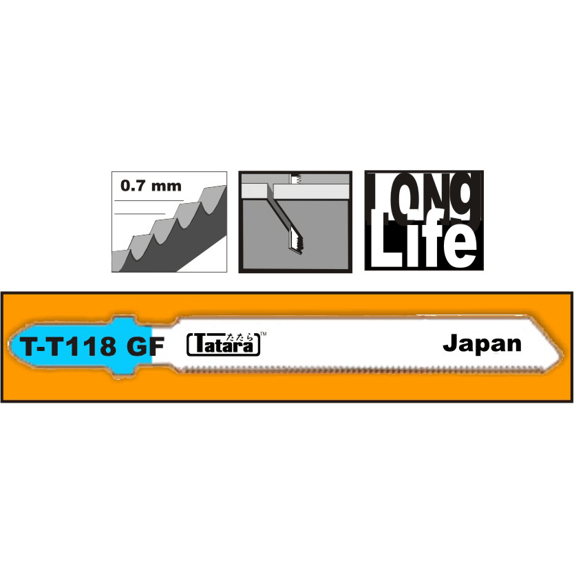 Tatara T-T118GF Jigsaw Blade for Metal - Goldpeak Tools PH Tatara Main image