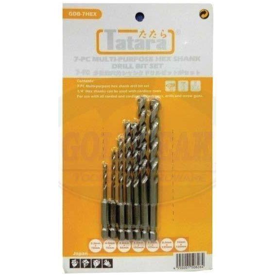 Tatara GDB-7HEX Multi Purpose Hex Shank Drill Bit Set - Goldpeak Tools PH Tatara Main image
