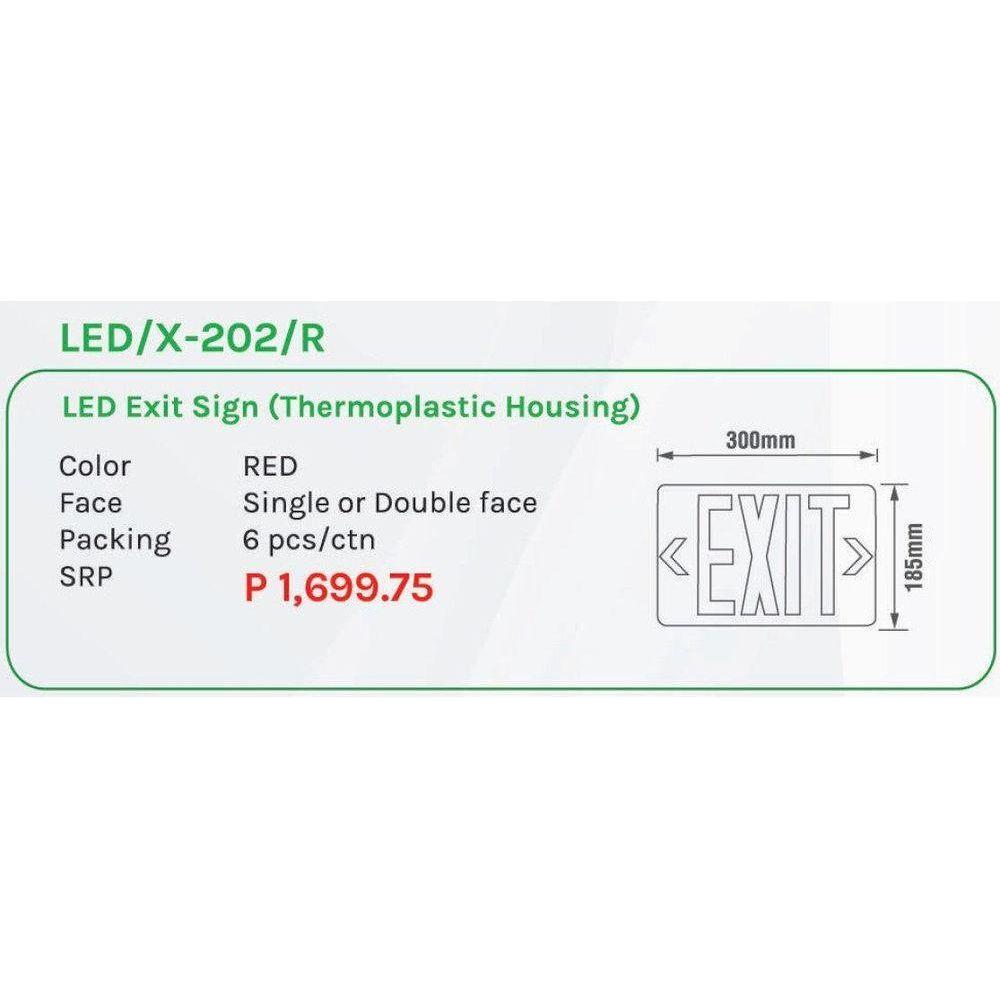 Omni LED X-202 R Exit Sign (Thermoplastic Housing) Secondary image