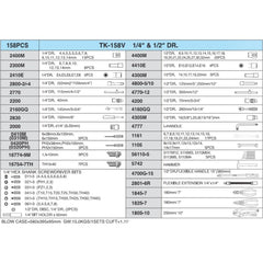 Hans TK-158V 158pcs. Socket Wrench & Hand Tools Set (1/4" & 1/2" DR) | Hans by KHM Megatools Corp.