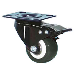 Viking PVC Double Ball Bearing Castor Wheels (330) (Swivel w/ Brake)