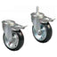 Viking Elastic Rubber Castor Wheels (524) (Swivel w/ Brake) | Viking by KHM Megatools Corp.