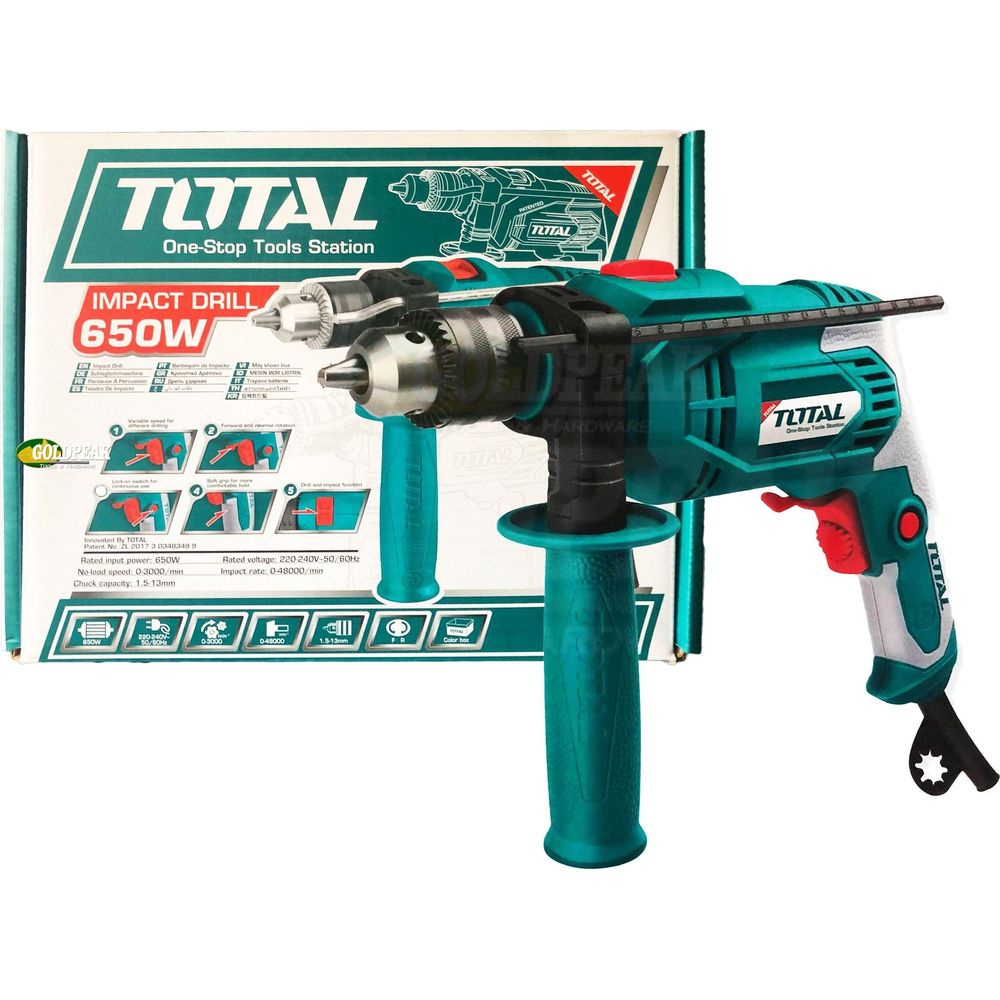 Total TG1061336 Impact Drill / Hammer Drill - Goldpeak Tools PH Total