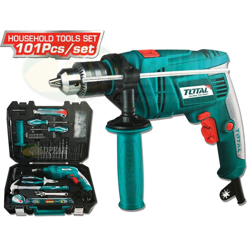 Total THKTHP1012 Hammer Drill with Handtools Set - Goldpeak Tools PH Total