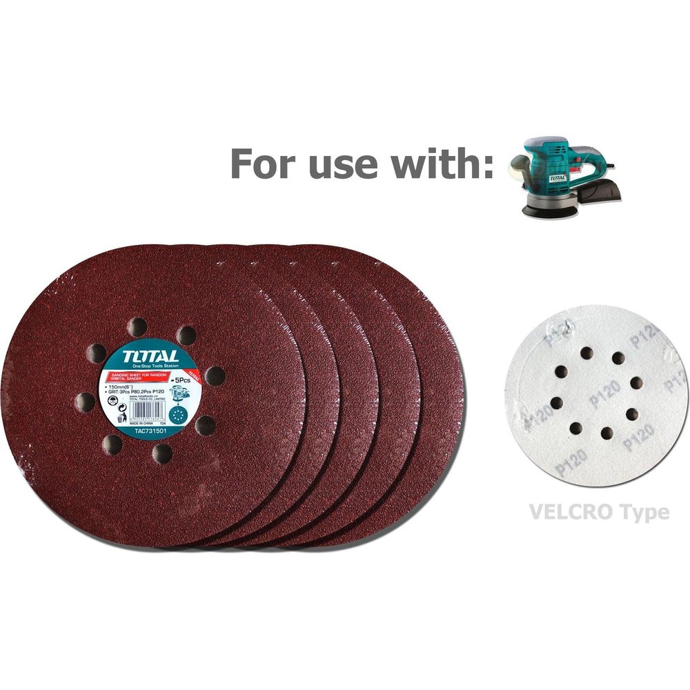 Total TAC731501 Velcro Sanding Disc 6" - Goldpeak Tools PH Total