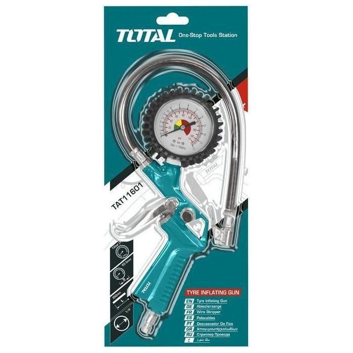 Total TAT11601 Tire Inflator Gun with Gauge - Goldpeak Tools PH Total Main image