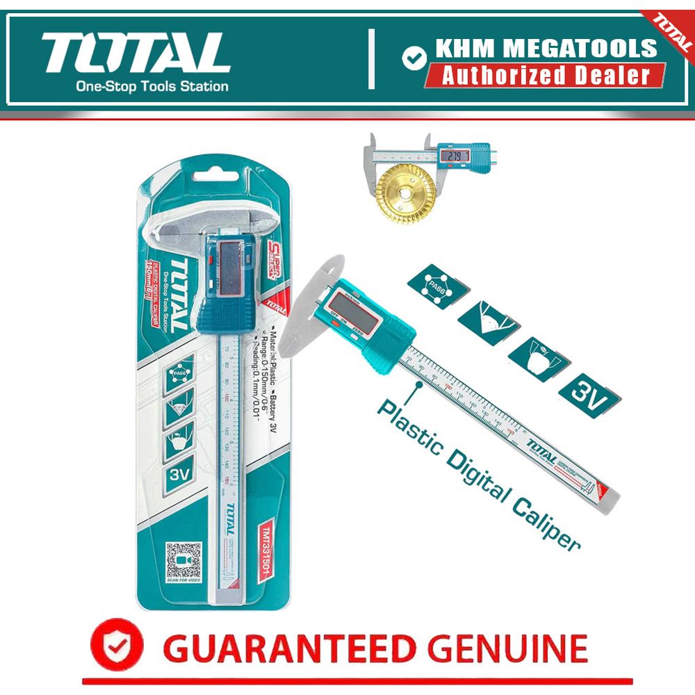 Total TMT331501 Plastic Digital Caliper 150mm (6")