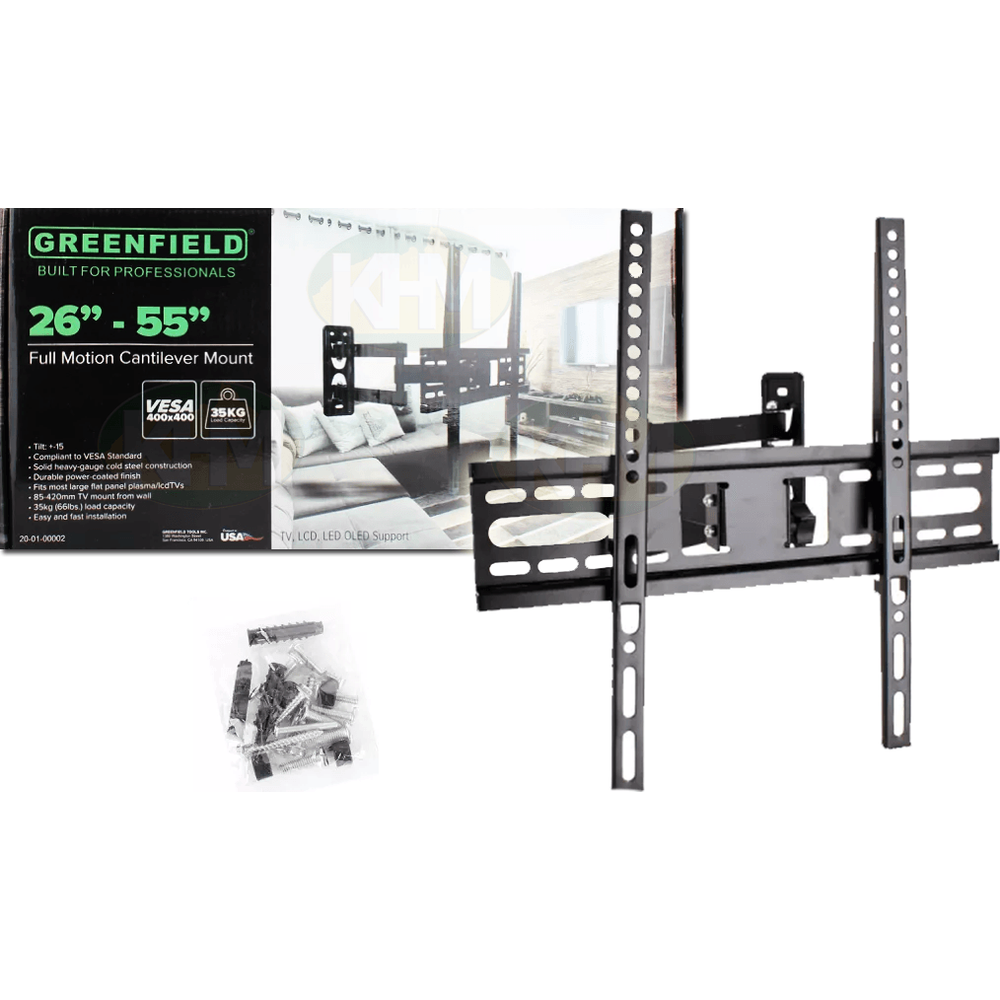 Greenfield MCR-814 Full Motion Cantilever TV Wall Mount Bracket 26" -55" - KHM Megatools Corp. Main image