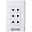 Powerhouse Electric 3 Gang Plate w/ Universal Outlet 3Pc - KHM Megatools Corp.